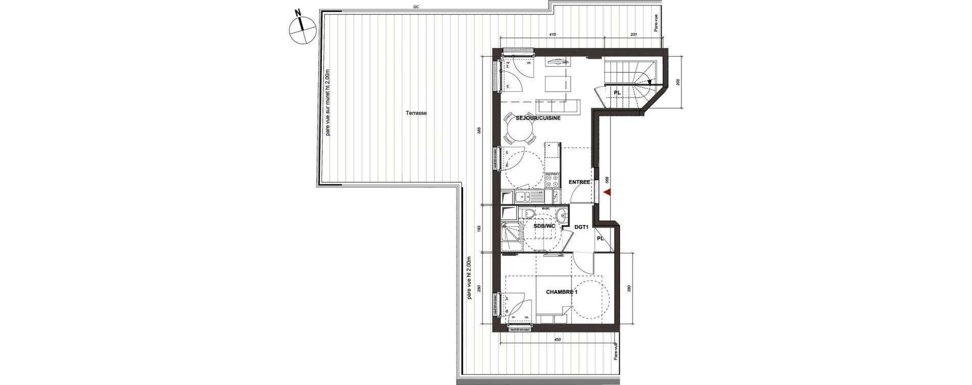 Duplex T5 de 83,87 m2 &agrave; Montmagny Centre