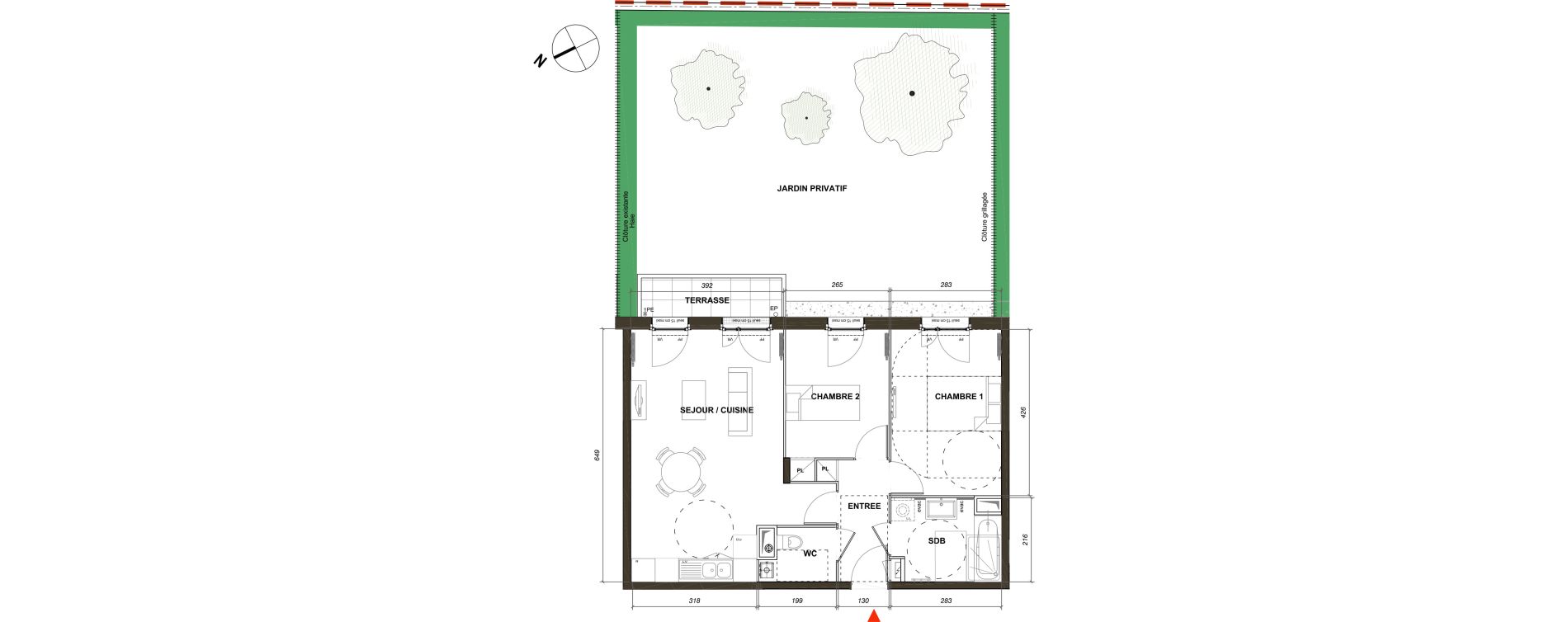Appartement T3 de 59,32 m2 &agrave; Montmagny Centre