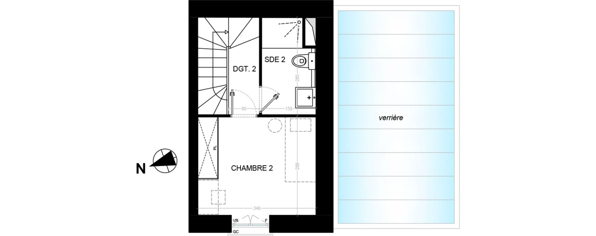 Duplex T3 de 59,20 m2 &agrave; Nointel Centre