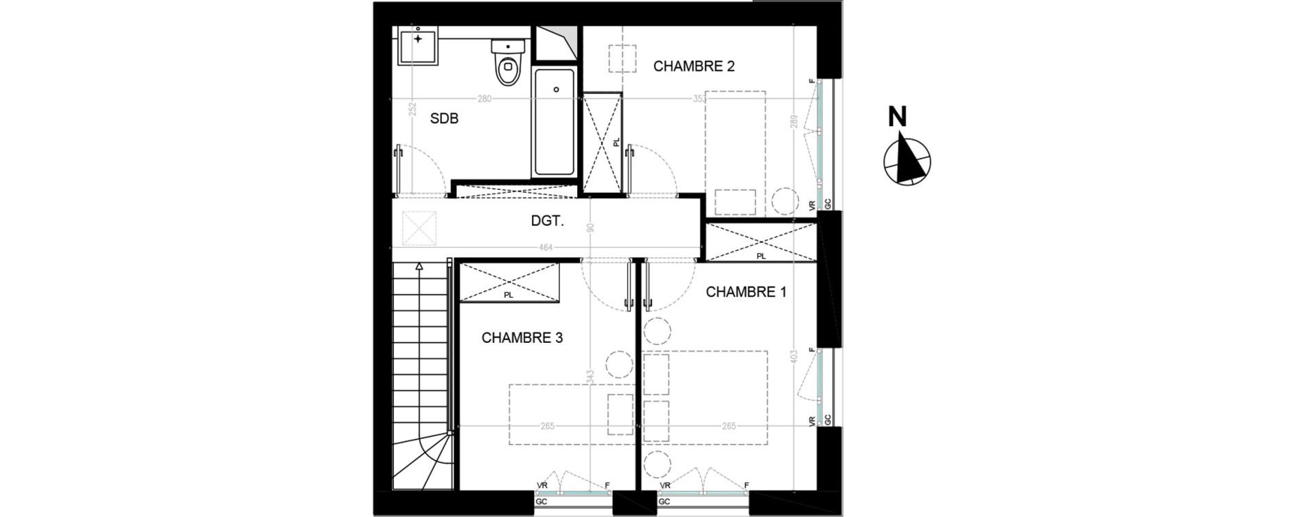 Duplex T4 de 81,45 m2 à Nointel Centre