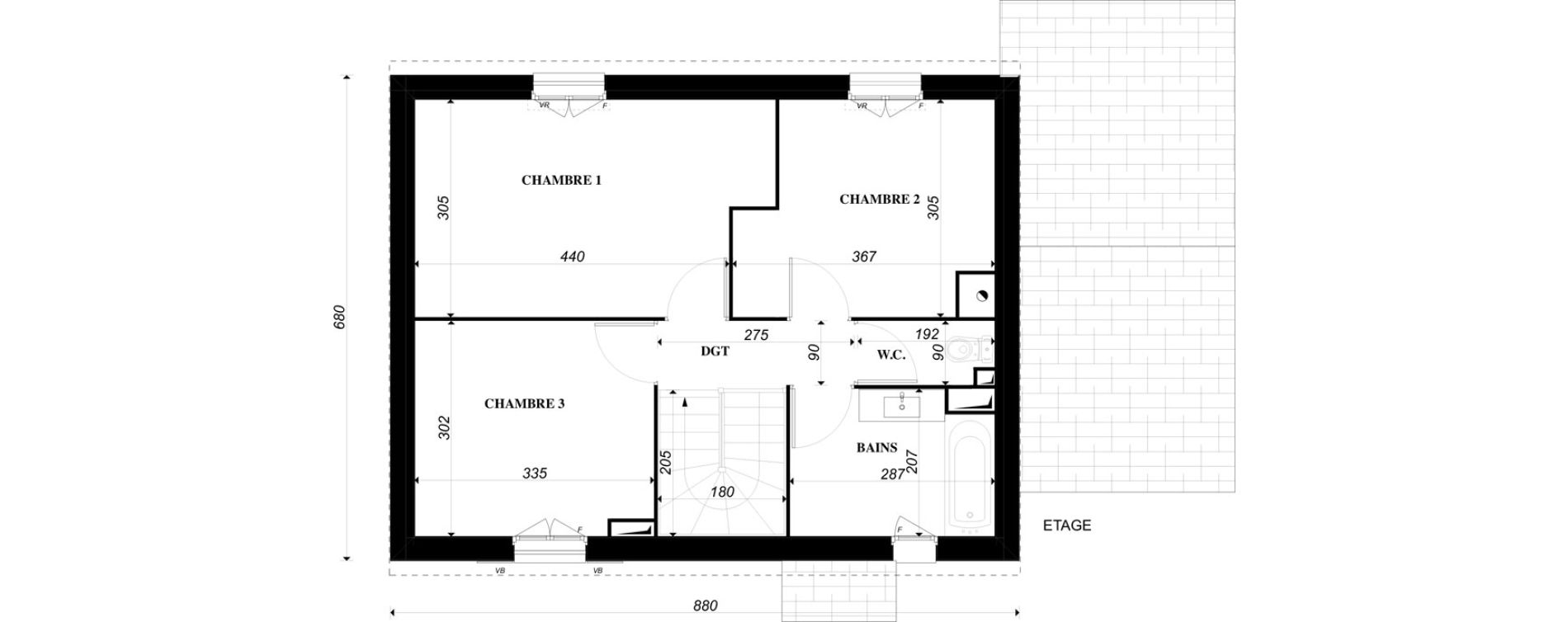 Maison T4 de 90,36 m2 &agrave; Nointel Centre