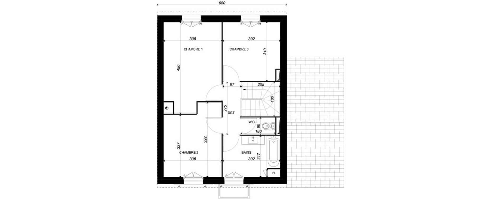 Maison T4 de 90,53 m2 &agrave; Nointel Centre