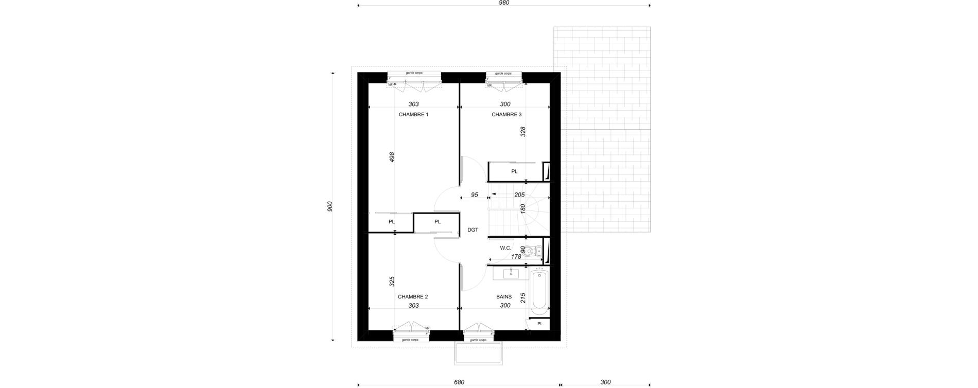 Maison T4 de 91,79 m2 &agrave; Osny Centre