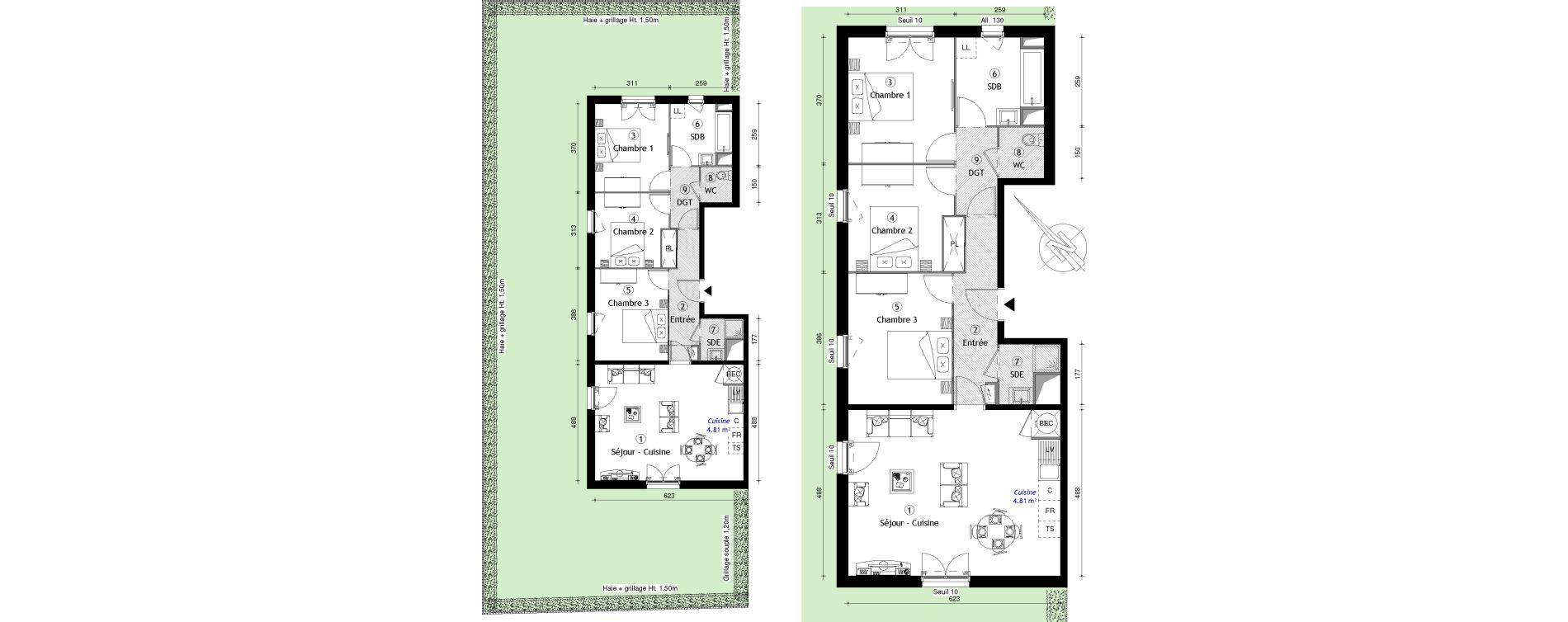 Appartement T4 de 83,71 m2 &agrave; Osny Centre