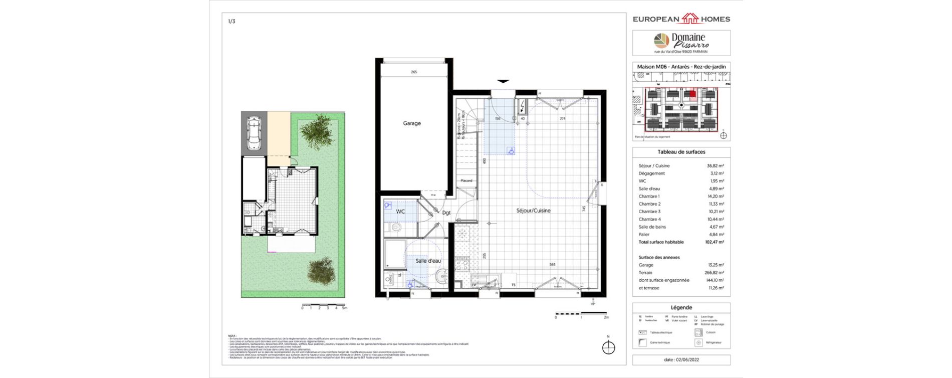 Maison T5 de 102,47 m2 &agrave; Parmain Centre