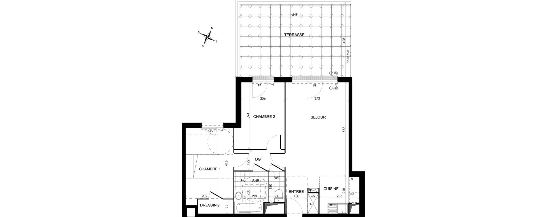 Appartement T3 de 64,09 m2 &agrave; Persan Vieux persan