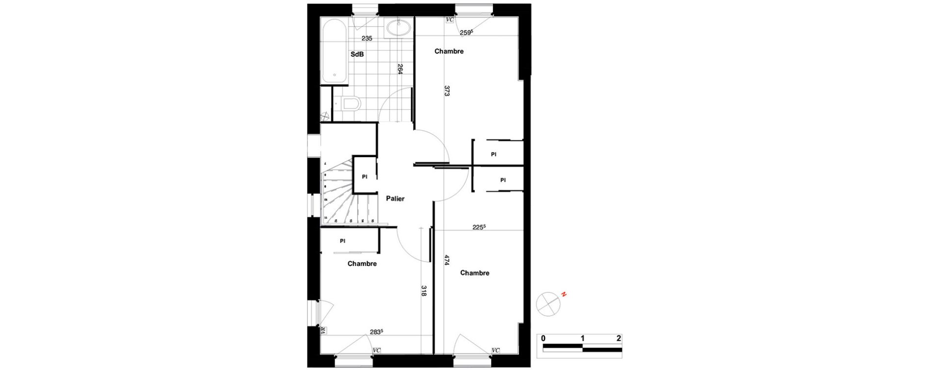 Duplex T4 de 79,28 m2 &agrave; Persan Centre