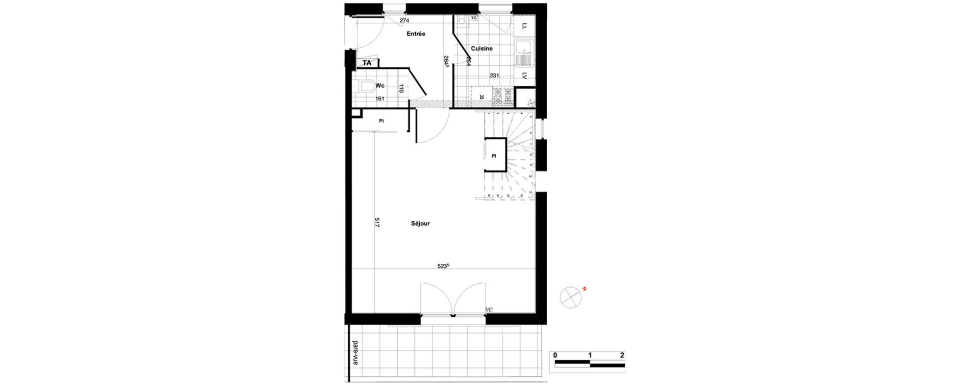 Duplex T4 de 80,89 m2 &agrave; Persan Centre