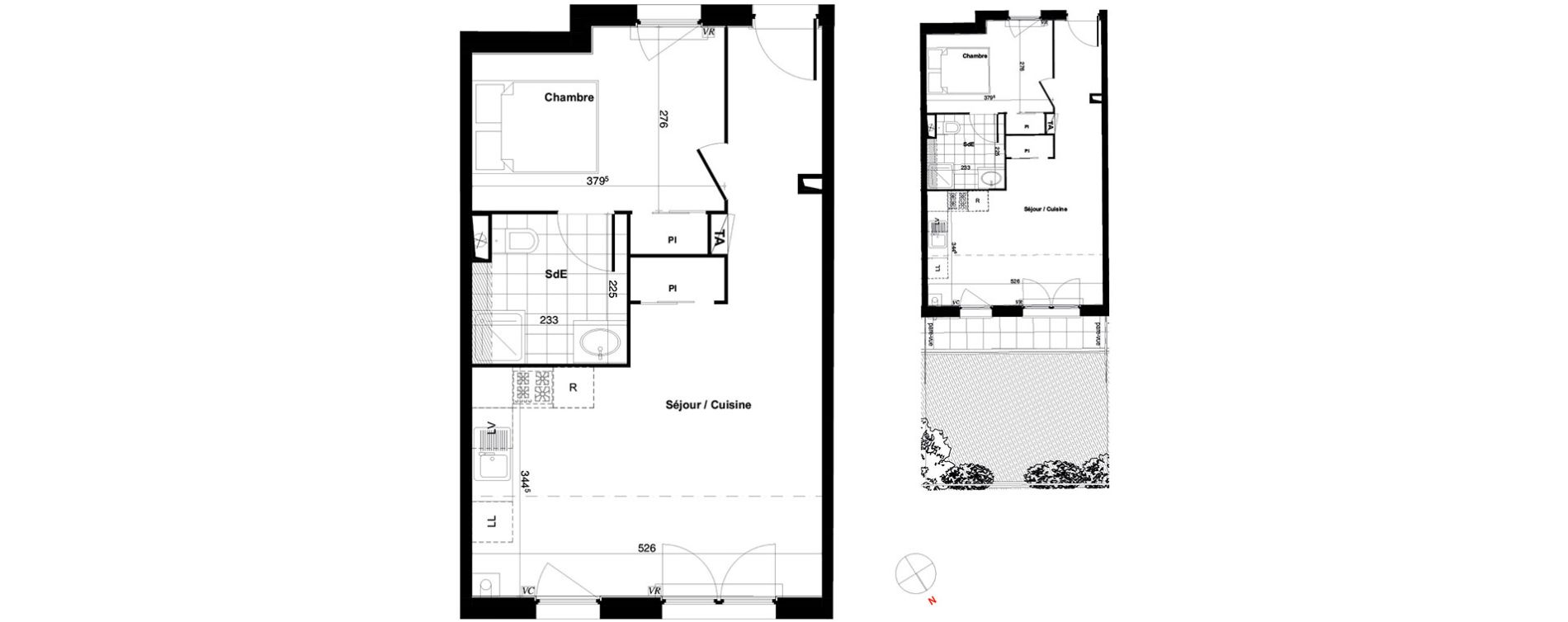 Appartement T2 de 43,15 m2 &agrave; Persan Centre