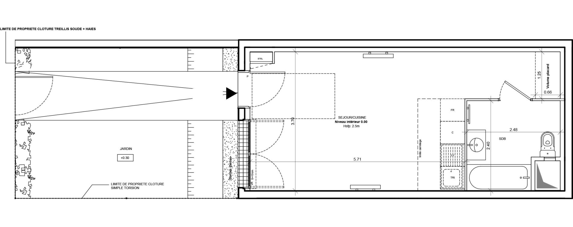 Appartement T1 de 29,34 m2 &agrave; Pontoise Les louvrais