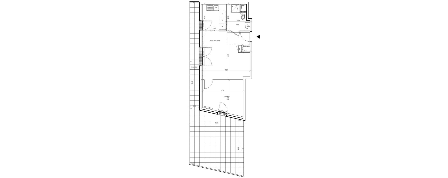 Appartement T2 de 43,85 m2 &agrave; Pontoise Les louvrais