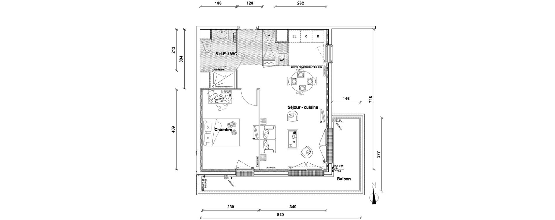 Appartement T2 de 43,80 m2 &agrave; Pontoise Centre