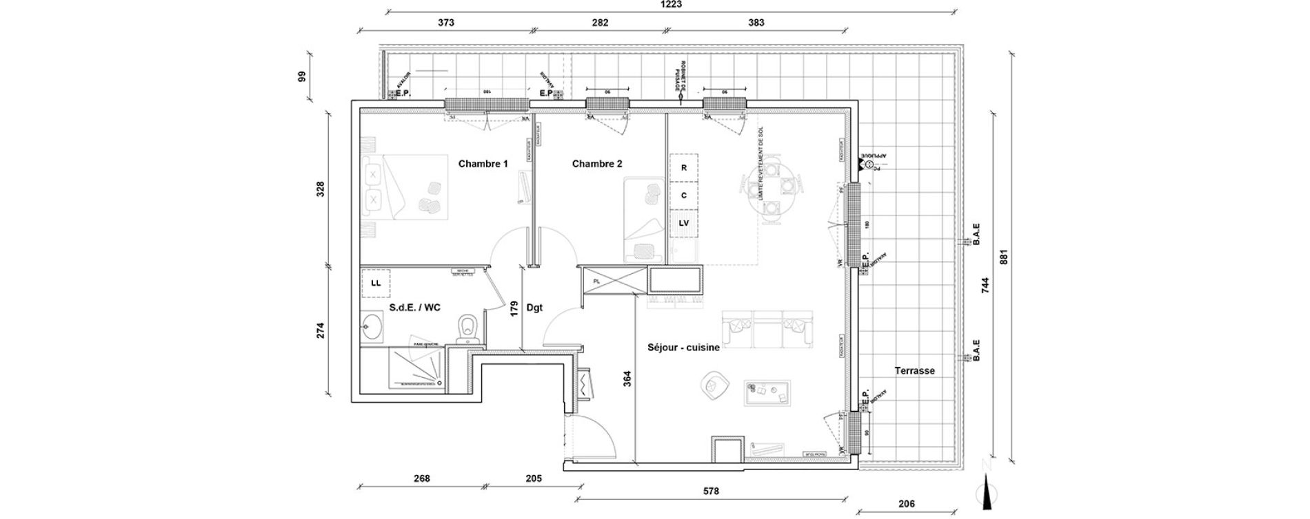 Appartement T3 de 66,90 m2 &agrave; Pontoise Centre