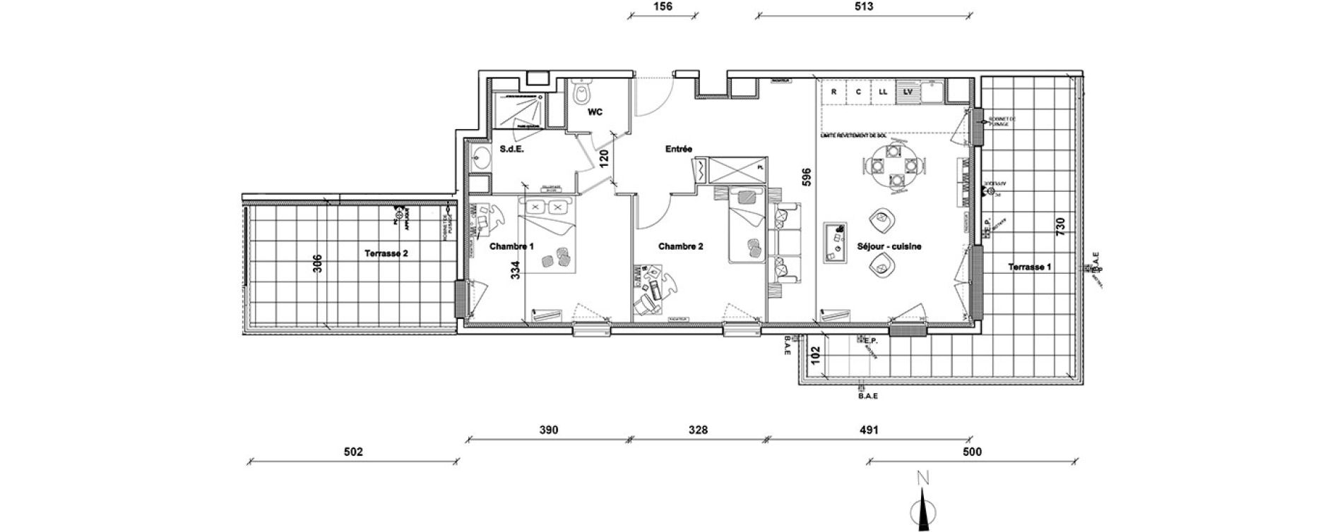 Appartement T3 de 68,00 m2 &agrave; Pontoise Centre