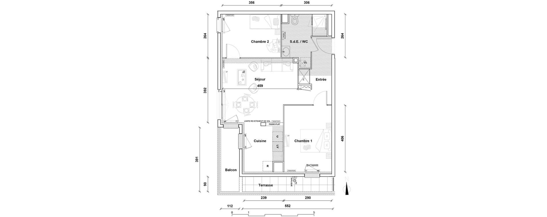 Appartement T3 de 57,50 m2 &agrave; Pontoise Centre