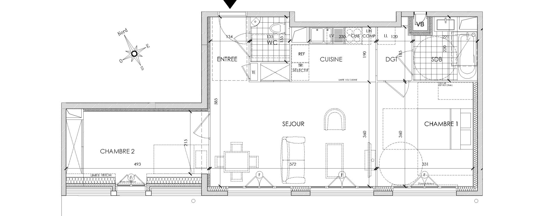 Appartement T3 de 60,38 m2 &agrave; Pontoise Centre