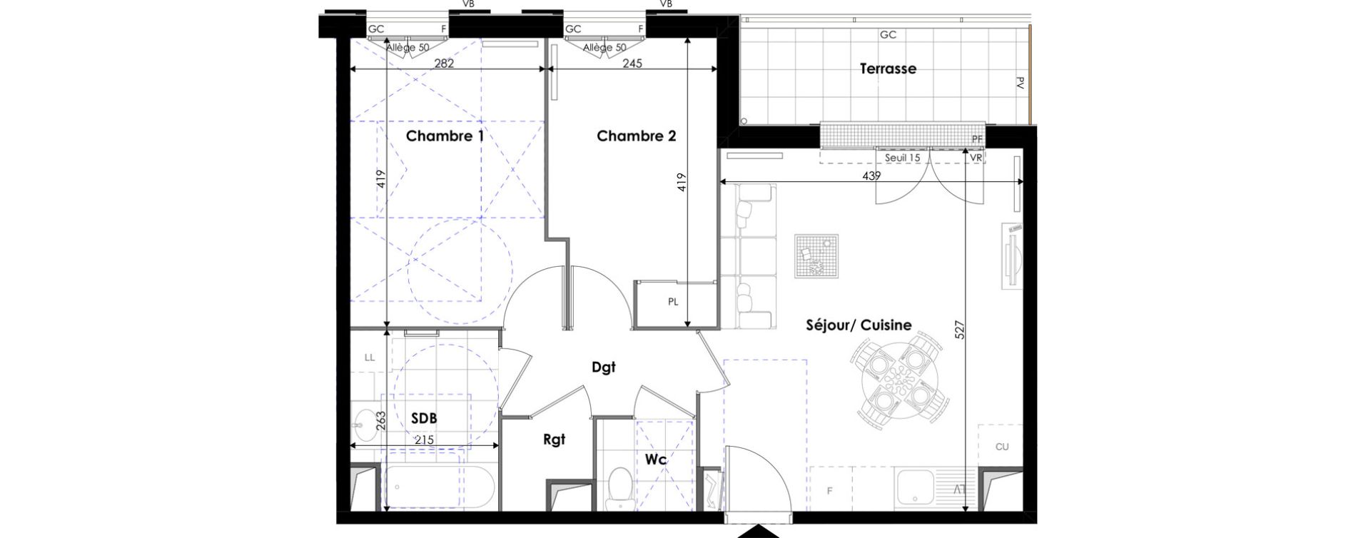 Appartement T3 de 57,50 m2 &agrave; Pontoise Les cordeliers