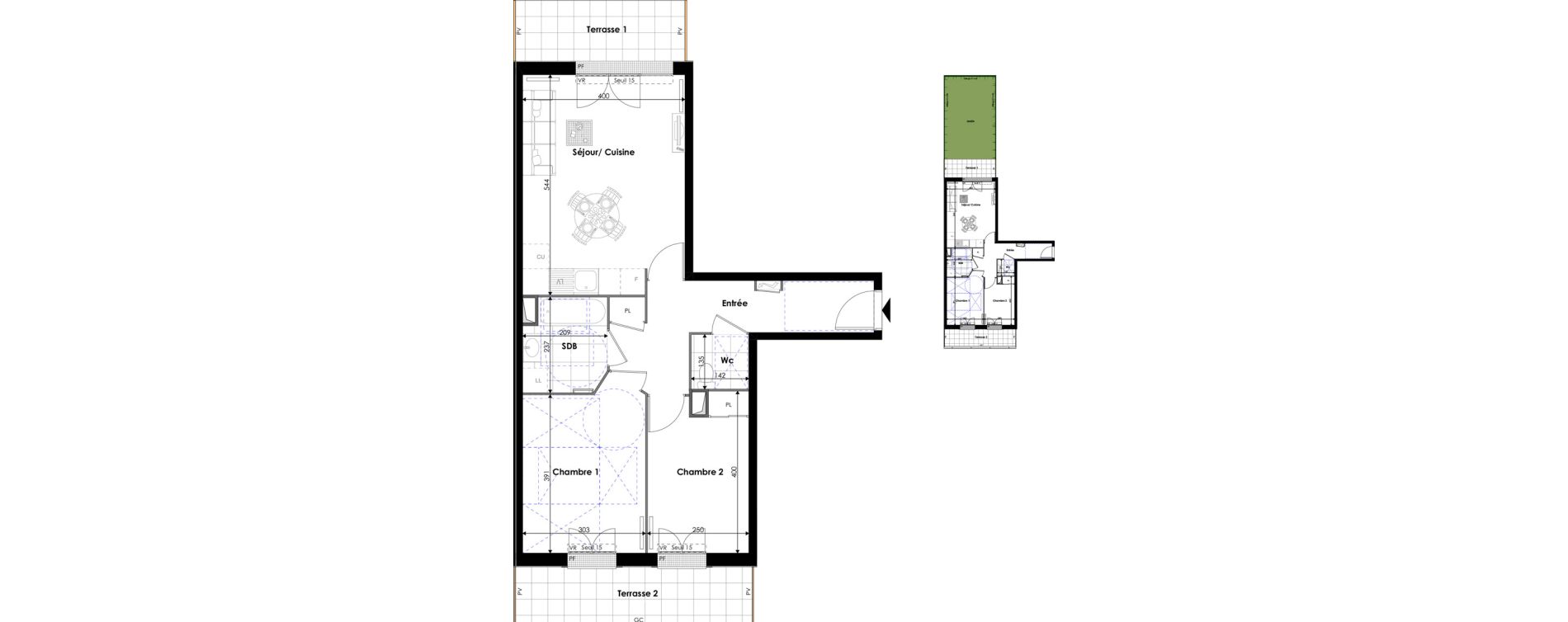 Appartement T3 de 60,20 m2 &agrave; Pontoise Les cordeliers