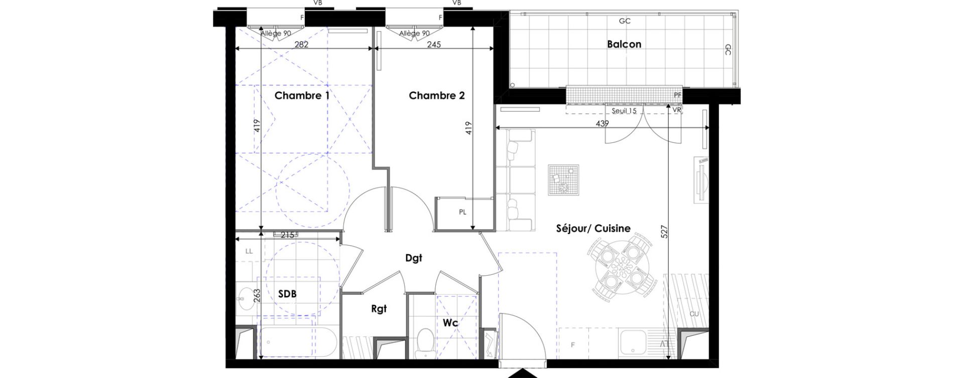 Appartement T3 de 57,50 m2 &agrave; Pontoise Les cordeliers