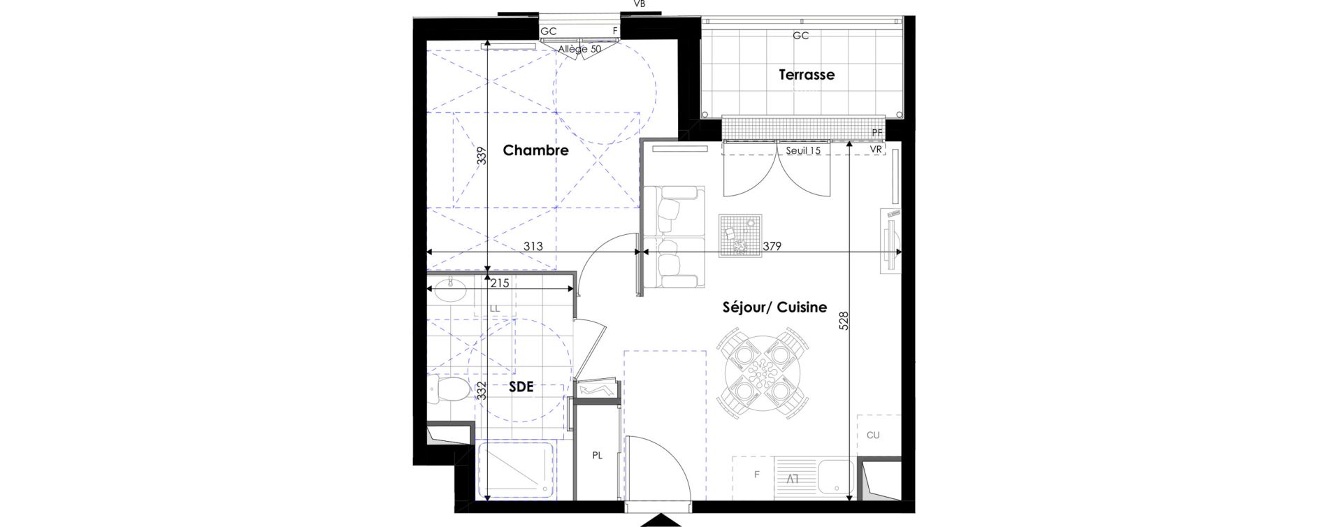 Appartement T2 de 40,30 m2 &agrave; Pontoise Les cordeliers