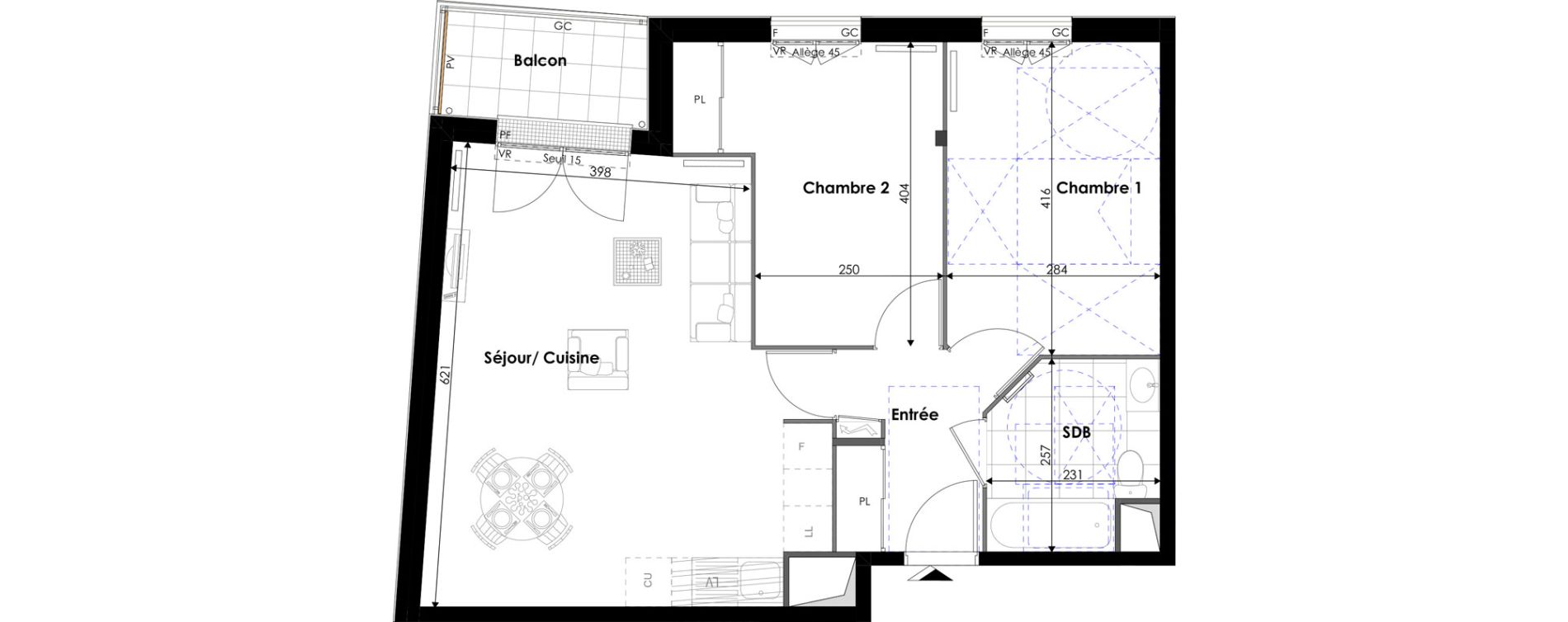 Appartement T3 de 62,50 m2 &agrave; Pontoise Les cordeliers