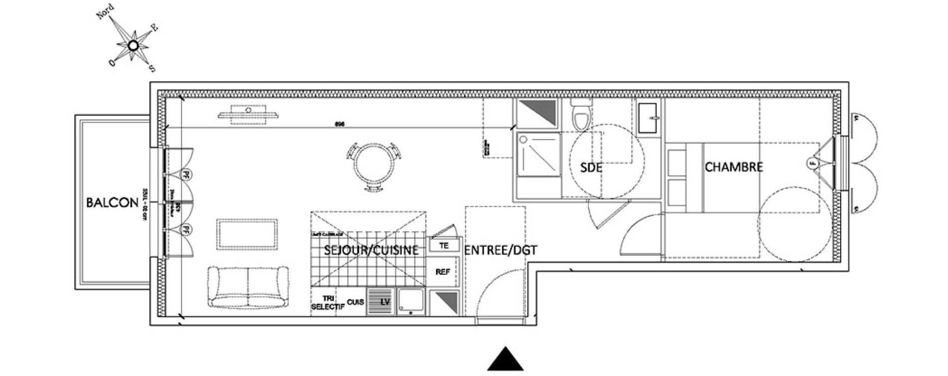 Appartement T2 de 49,90 m2 &agrave; Pontoise Centre