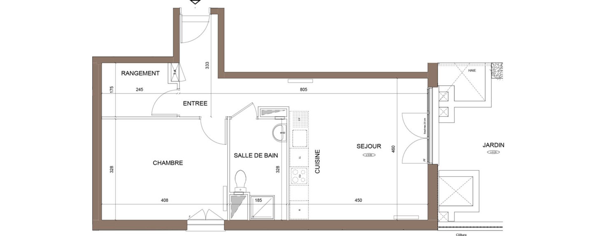Appartement T2 de 50,36 m2 &agrave; Pontoise Centre