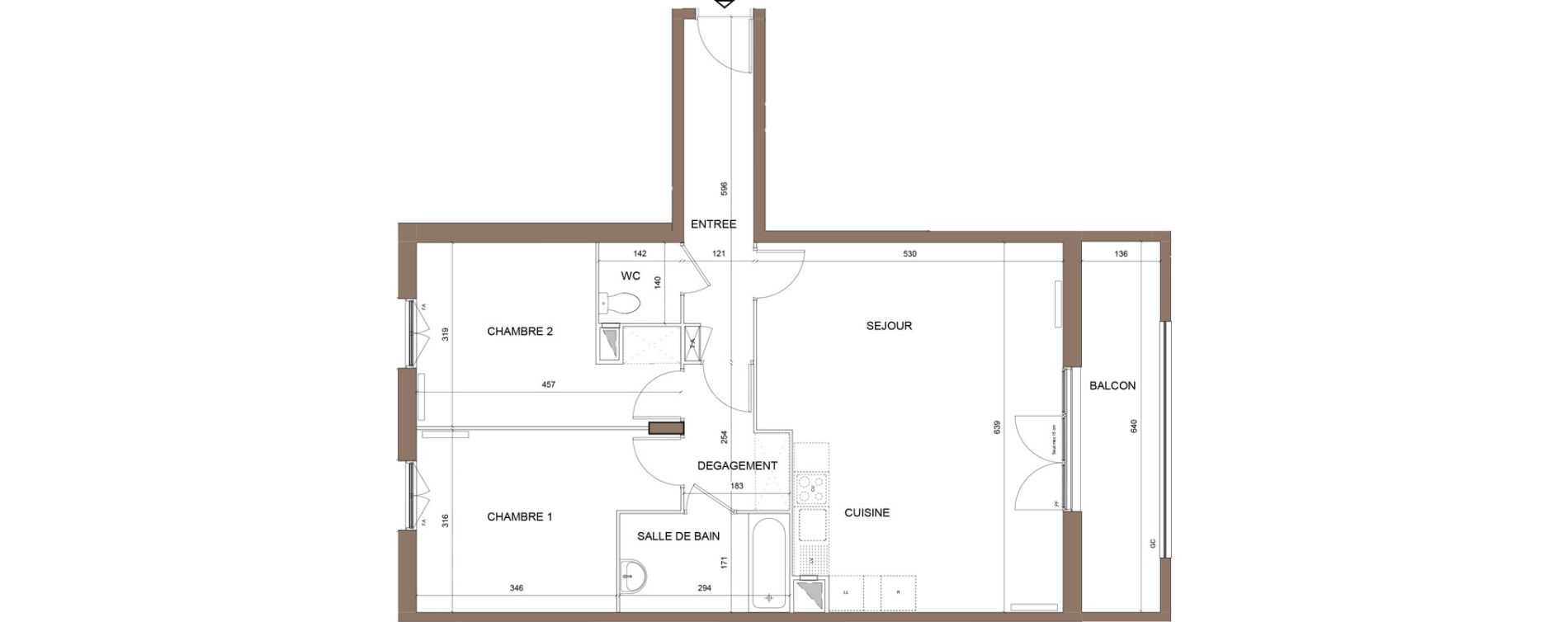 Appartement T3 de 74,04 m2 &agrave; Pontoise Centre