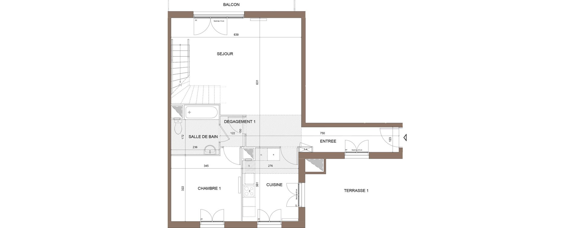 Duplex T4 de 103,27 m2 &agrave; Pontoise Centre