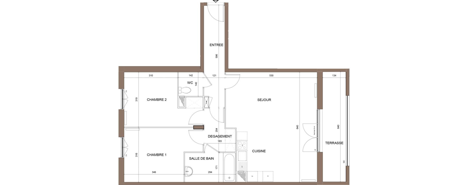 Appartement T3 de 74,04 m2 &agrave; Pontoise Centre