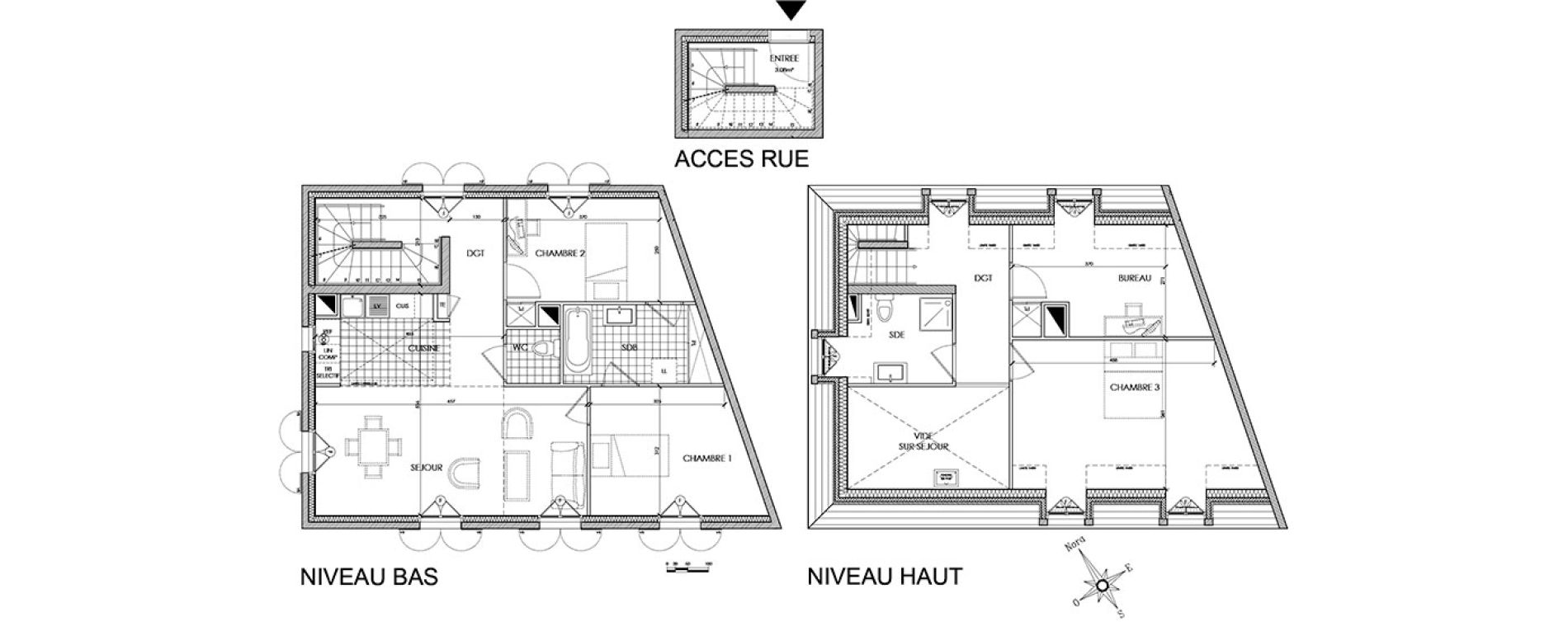 Appartement T5 de 109,52 m2 &agrave; Pontoise Centre