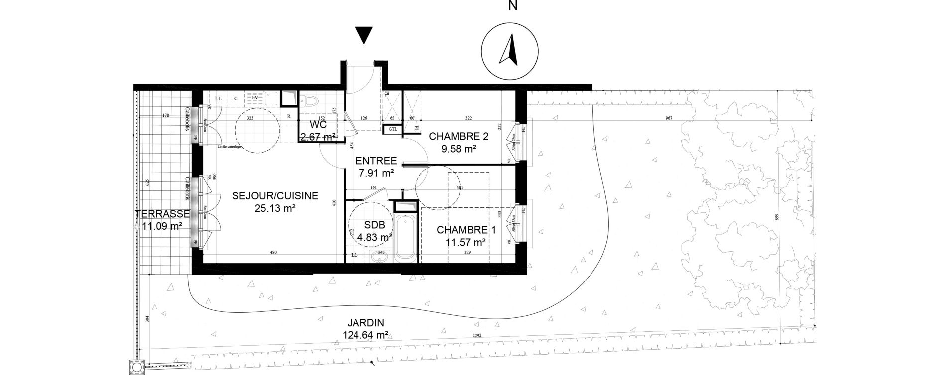Appartement T3 de 61,69 m2 &agrave; Puiseux-En-France Derri&egrave;re les bois