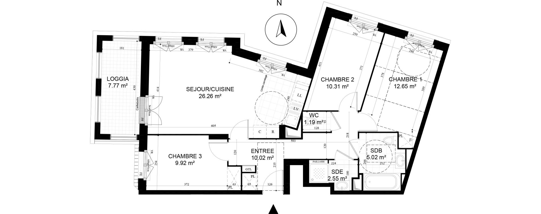 Appartement T4 de 77,92 m2 &agrave; Puiseux-En-France Derri&egrave;re les bois