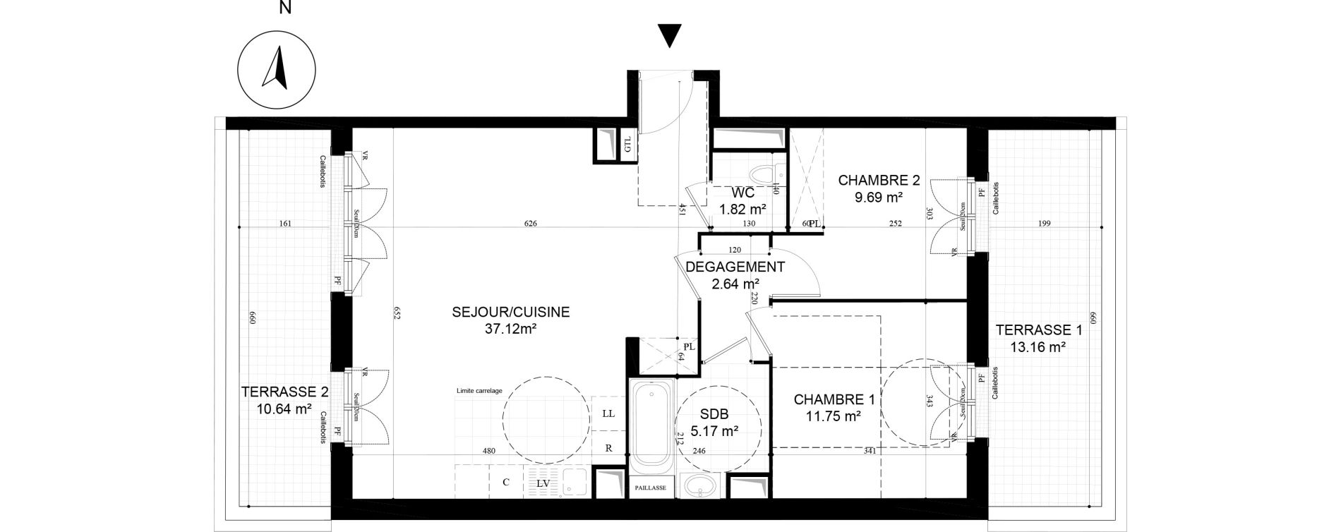 Appartement T3 de 68,19 m2 &agrave; Puiseux-En-France Derri&egrave;re les bois