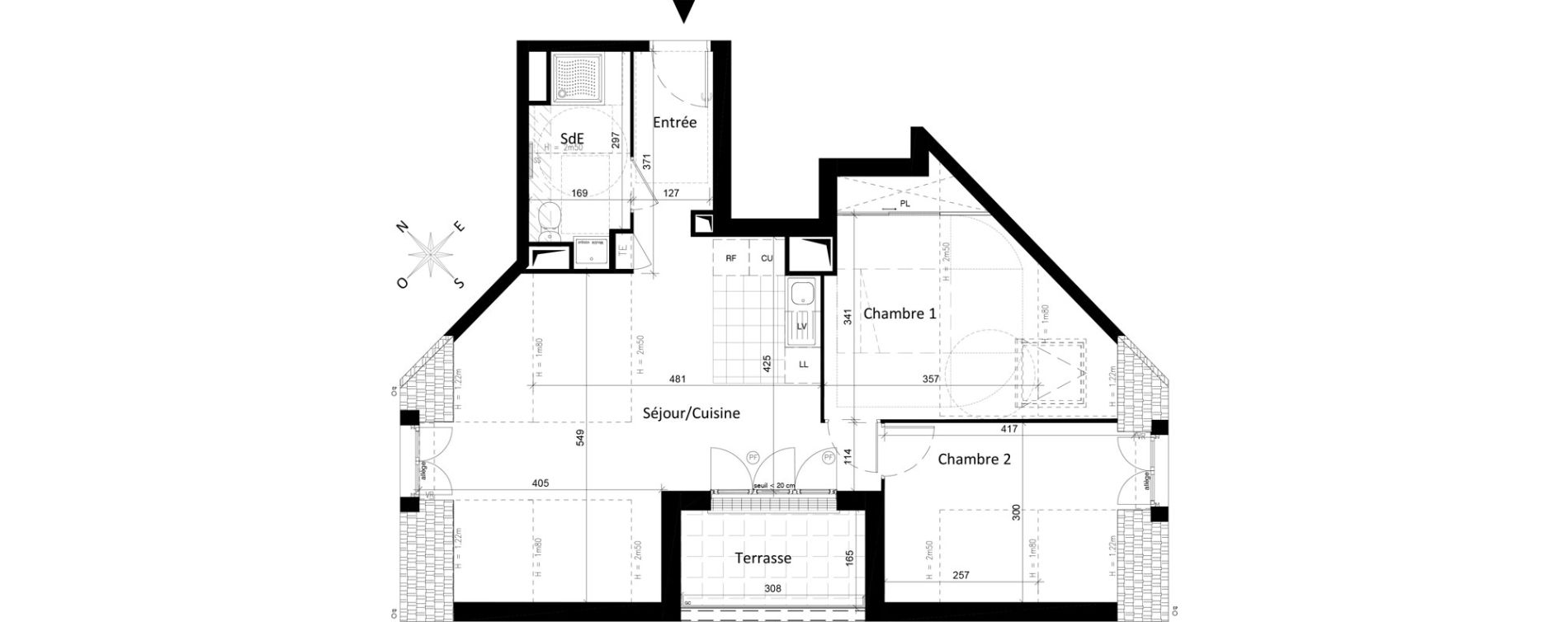 Appartement T3 de 59,53 m2 &agrave; Saint-Leu-La-For&ecirc;t Centre