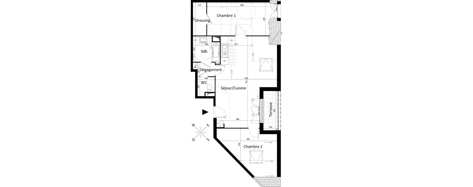 Appartement T3 de 68,85 m2 &agrave; Saint-Leu-La-For&ecirc;t Centre