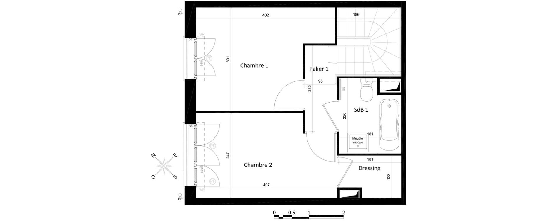 Maison T3 de 56,09 m2 &agrave; Saint-Leu-La-For&ecirc;t Centre