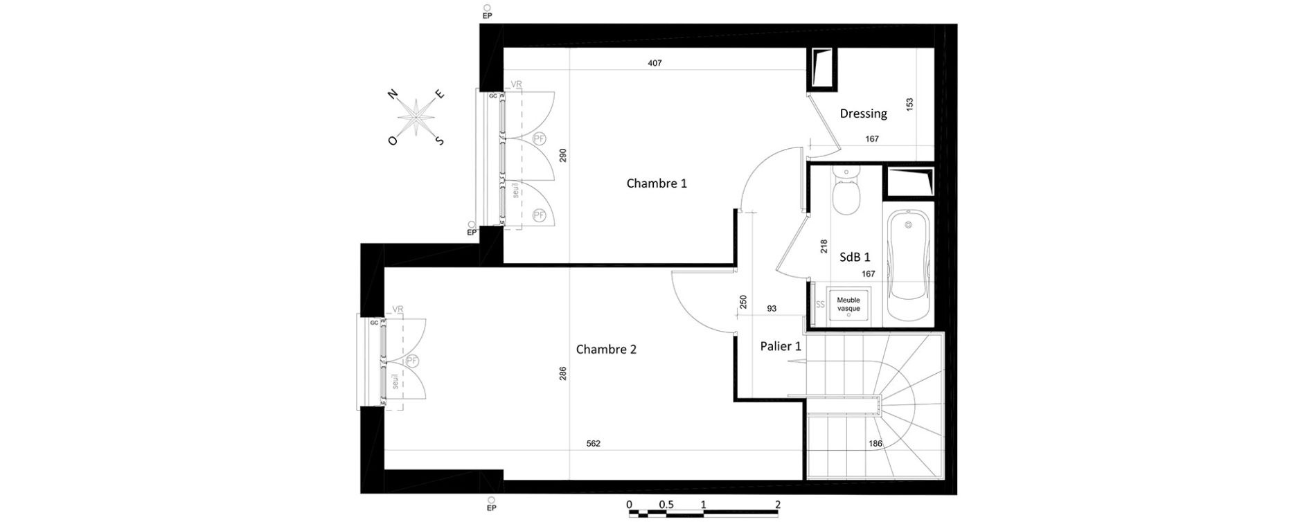 Duplex T3 de 67,51 m2 &agrave; Saint-Leu-La-For&ecirc;t Centre