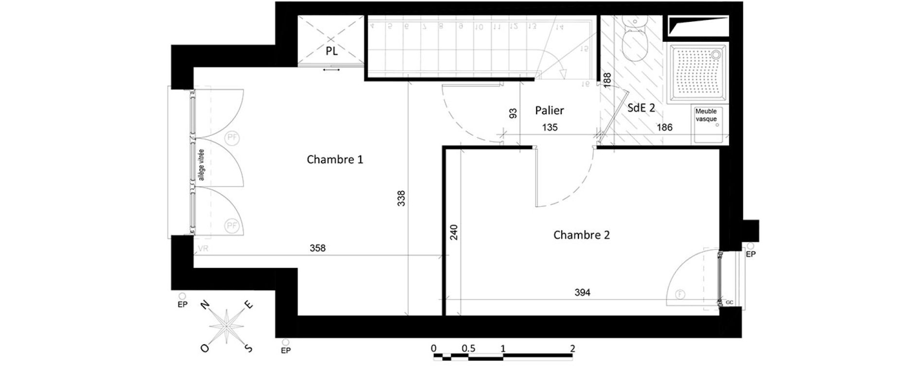 Duplex T3 de 54,09 m2 &agrave; Saint-Leu-La-For&ecirc;t Centre