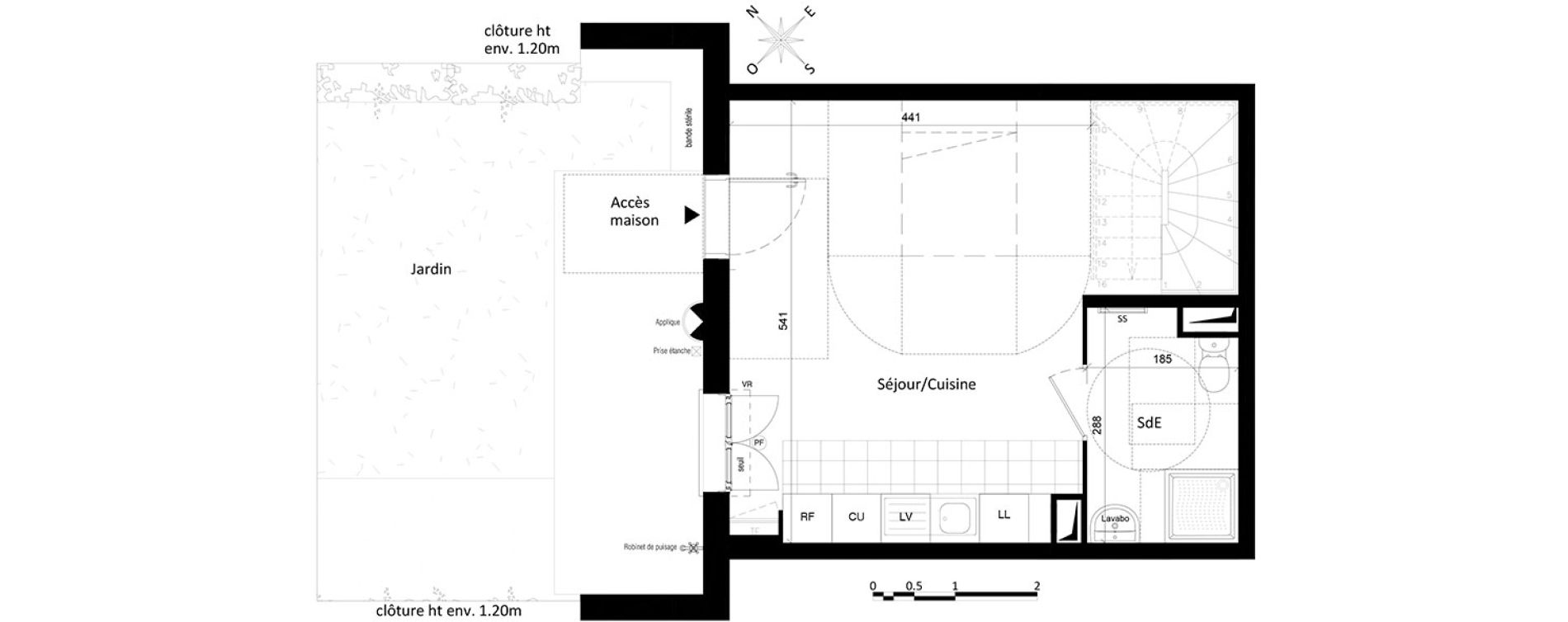 Duplex T3 de 57,26 m2 &agrave; Saint-Leu-La-For&ecirc;t Centre