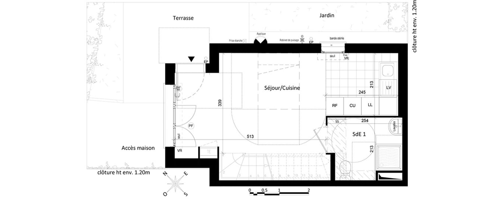 Duplex T3 de 53,99 m2 &agrave; Saint-Leu-La-For&ecirc;t Centre
