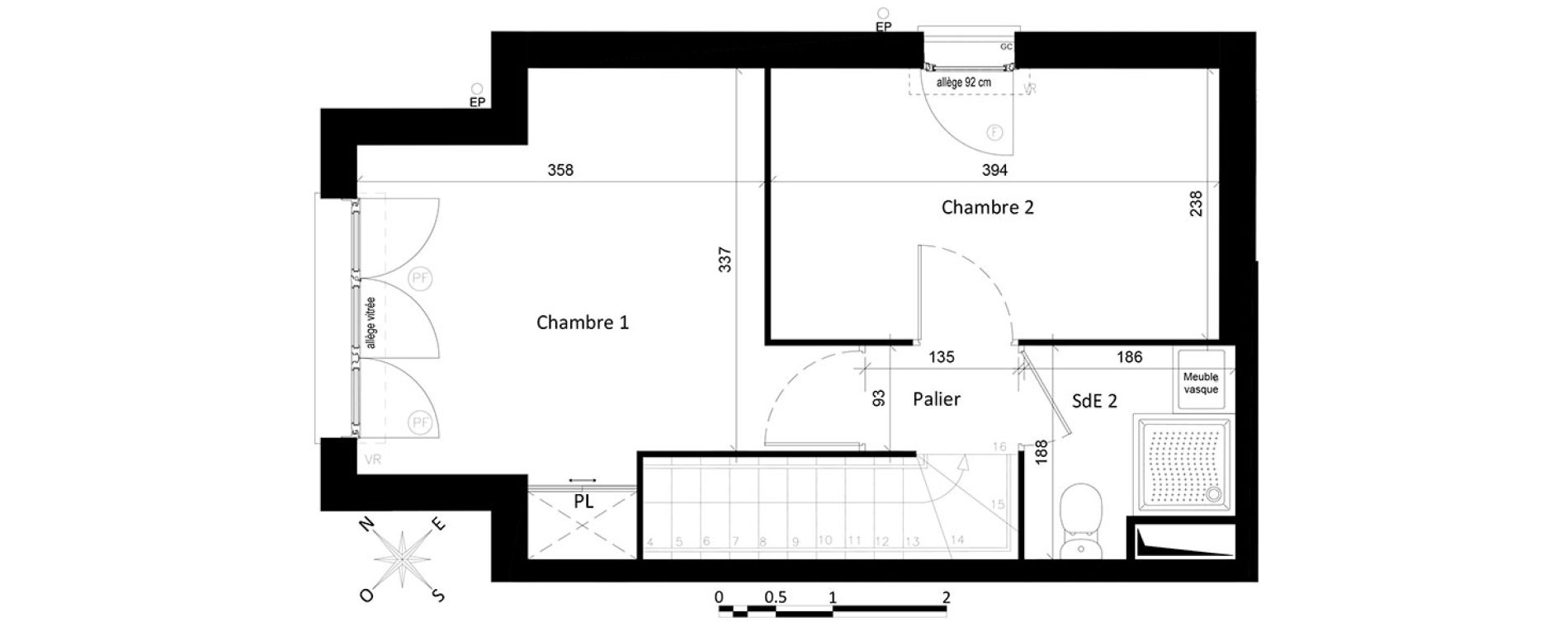 Duplex T3 de 53,99 m2 &agrave; Saint-Leu-La-For&ecirc;t Centre