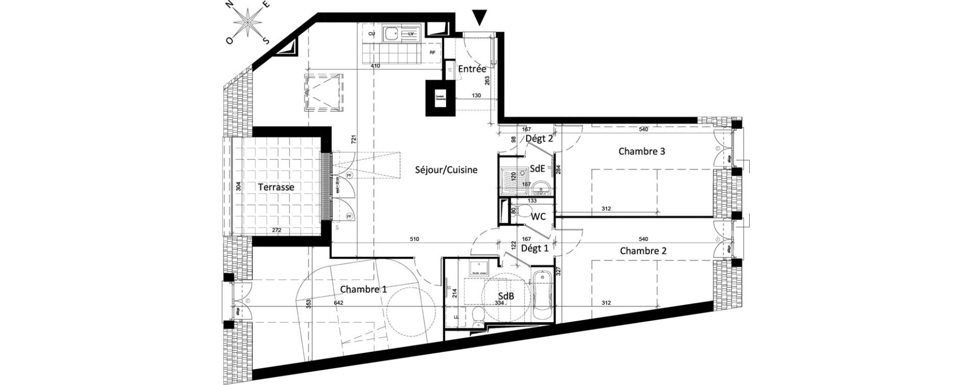 Appartement T4 de 88,96 m2 &agrave; Saint-Leu-La-For&ecirc;t Centre