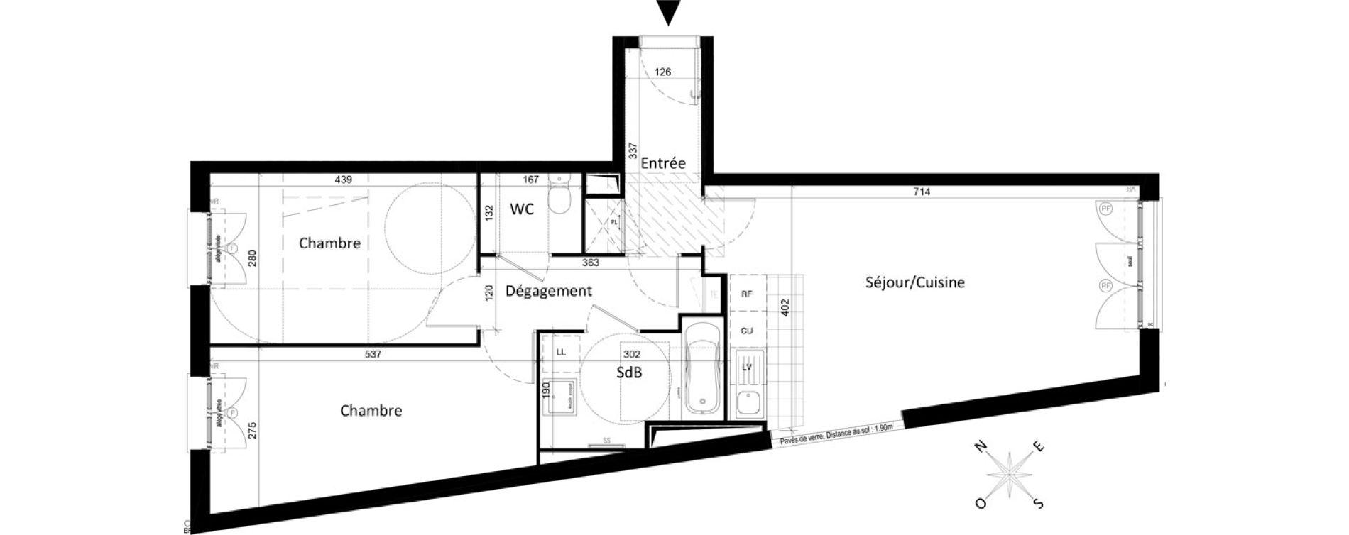 Appartement T3 de 66,89 m2 &agrave; Saint-Leu-La-For&ecirc;t Centre