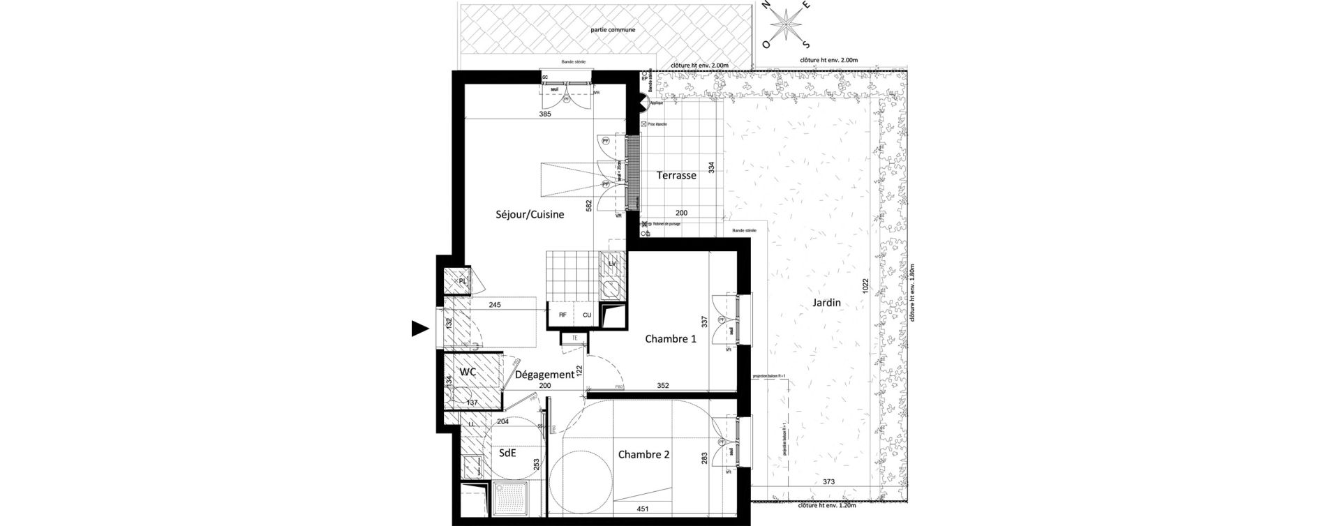 Appartement T3 de 56,03 m2 &agrave; Saint-Leu-La-For&ecirc;t Centre