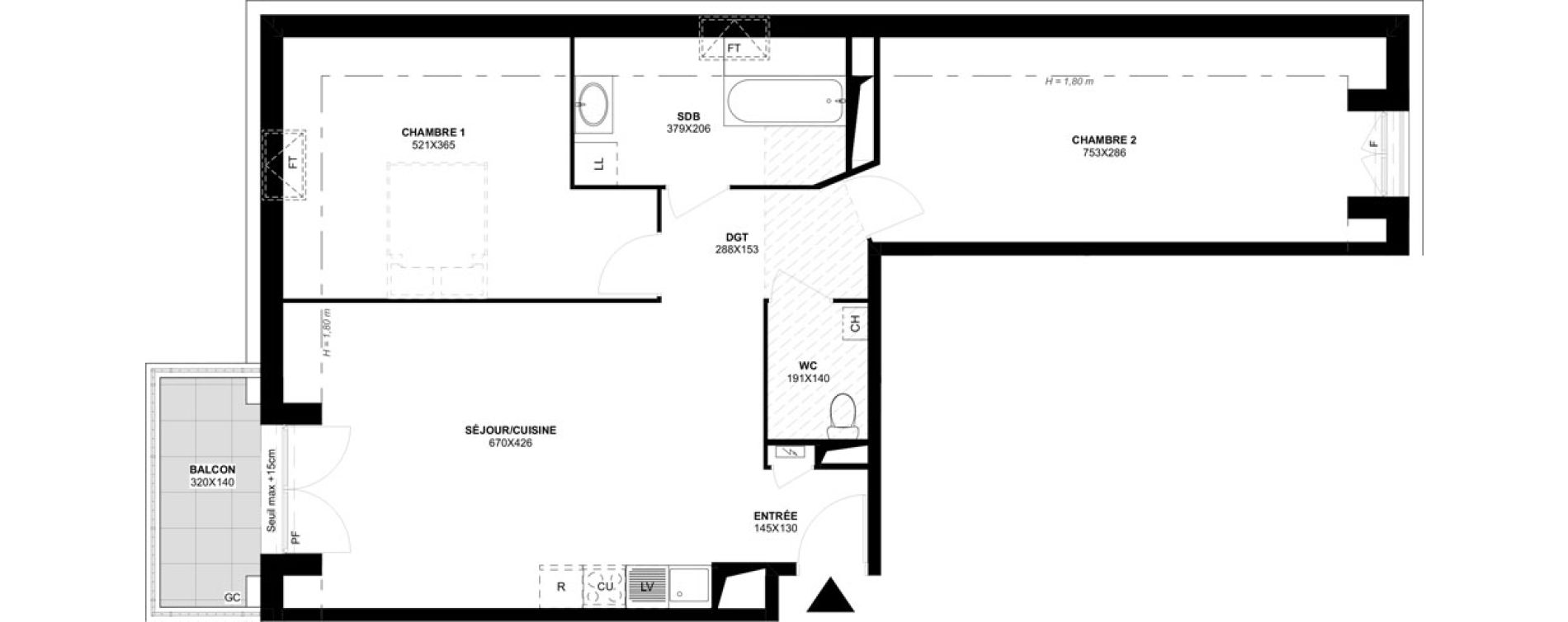 Appartement T3 de 70,17 m2 &agrave; Saint-Martin-Du-Tertre Centre