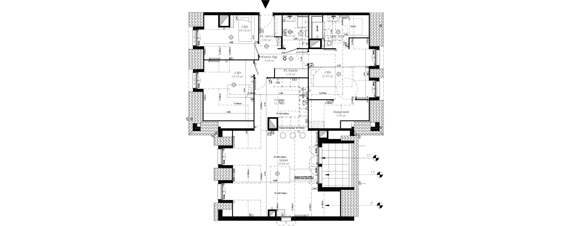 Appartement T4 de 110,40 m2 &agrave; Saint-Prix Centre
