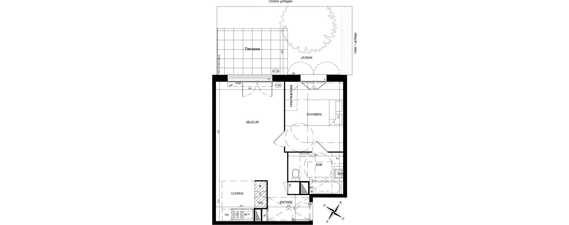 Appartement T2 de 47,24 m2 &agrave; Saint-Witz Centre