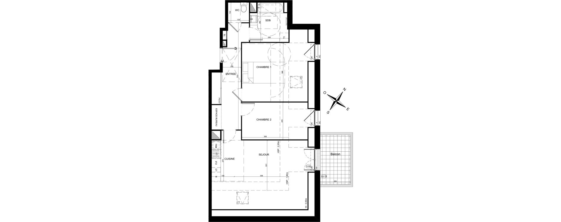 Appartement T3 de 63,31 m2 &agrave; Saint-Witz Centre