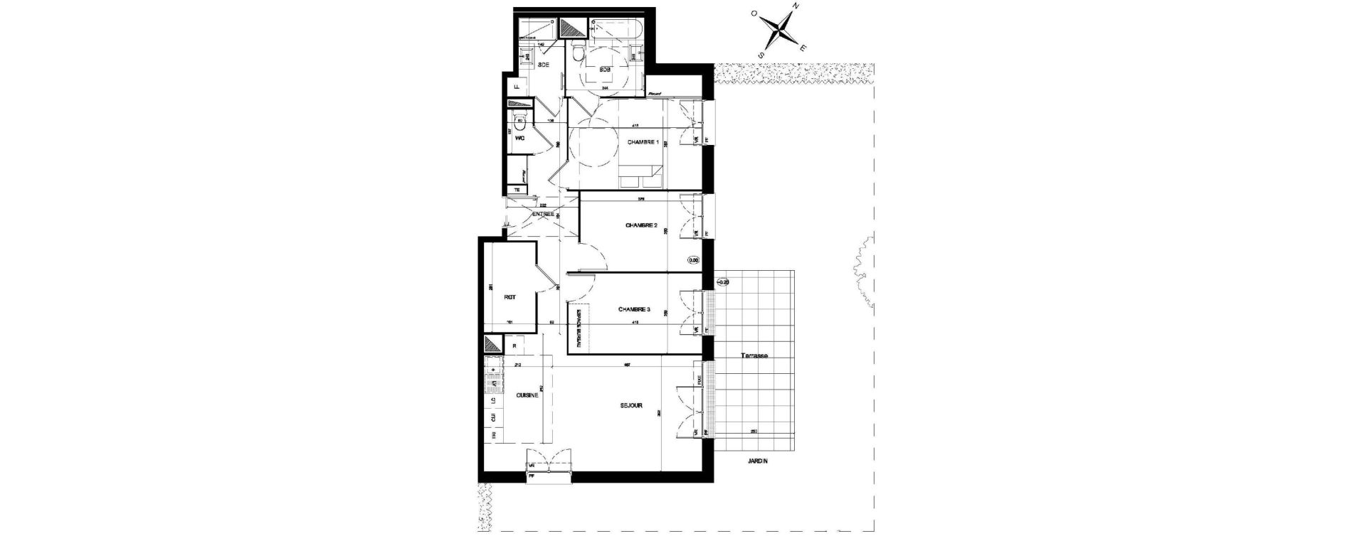 Appartement T4 de 83,56 m2 &agrave; Saint-Witz Centre